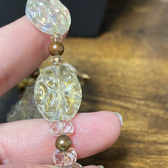 Carnival Glass Peacock freshwater Pearls 24 inch Necklace Aprilsplace Chicken - Picture 9 of 10